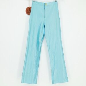 Rezek Studio Hustle Pants Flared Metallic Stretch Disco High Waist XS Rave Party